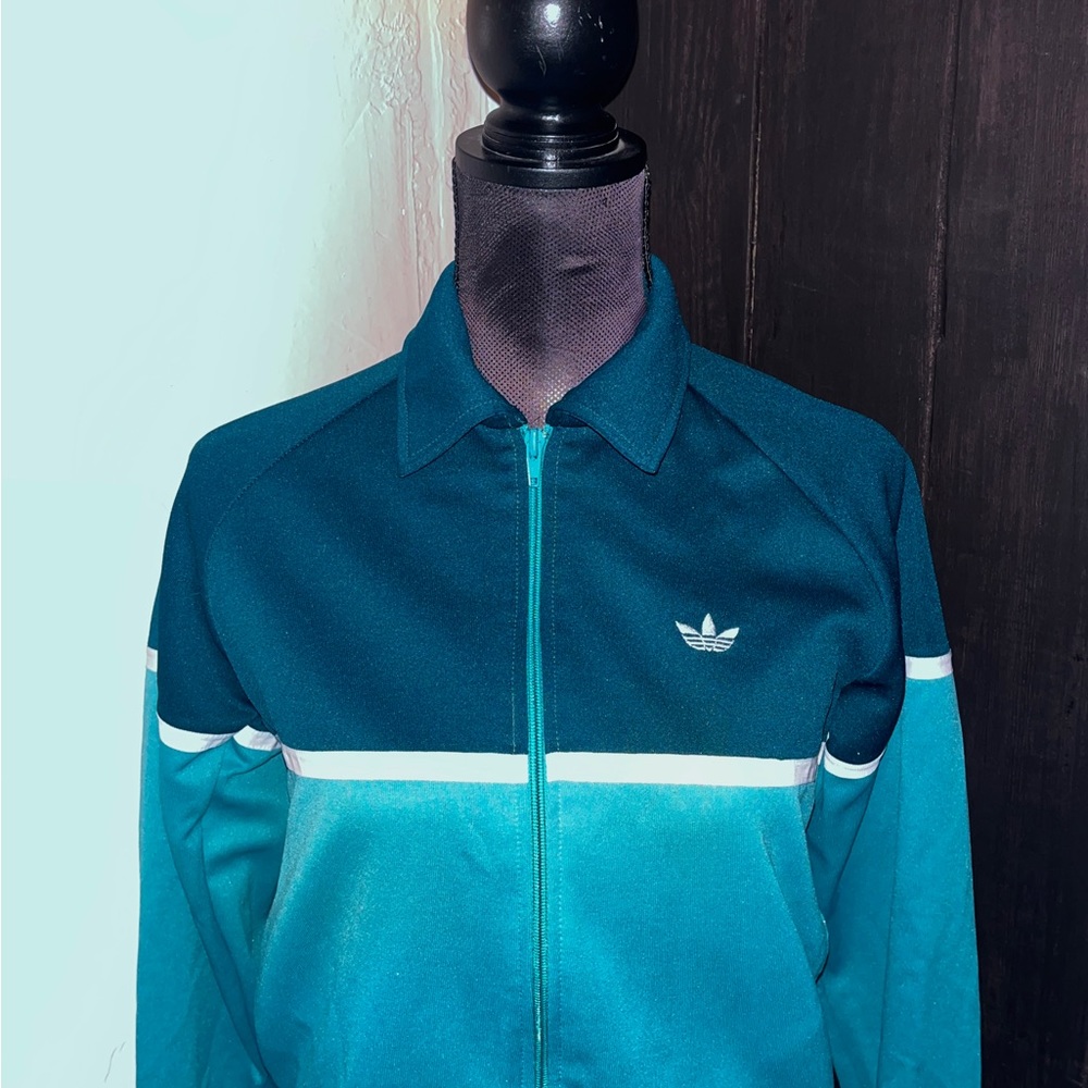 Teal Adidas Tracksuit Jacket